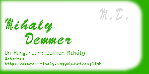 mihaly demmer business card
